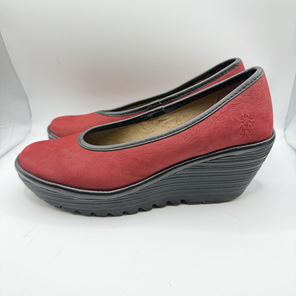 Fly London Women's LIJE542FLY Leather Pull On Shoe Burg/Red US 8-8.5 EU 39